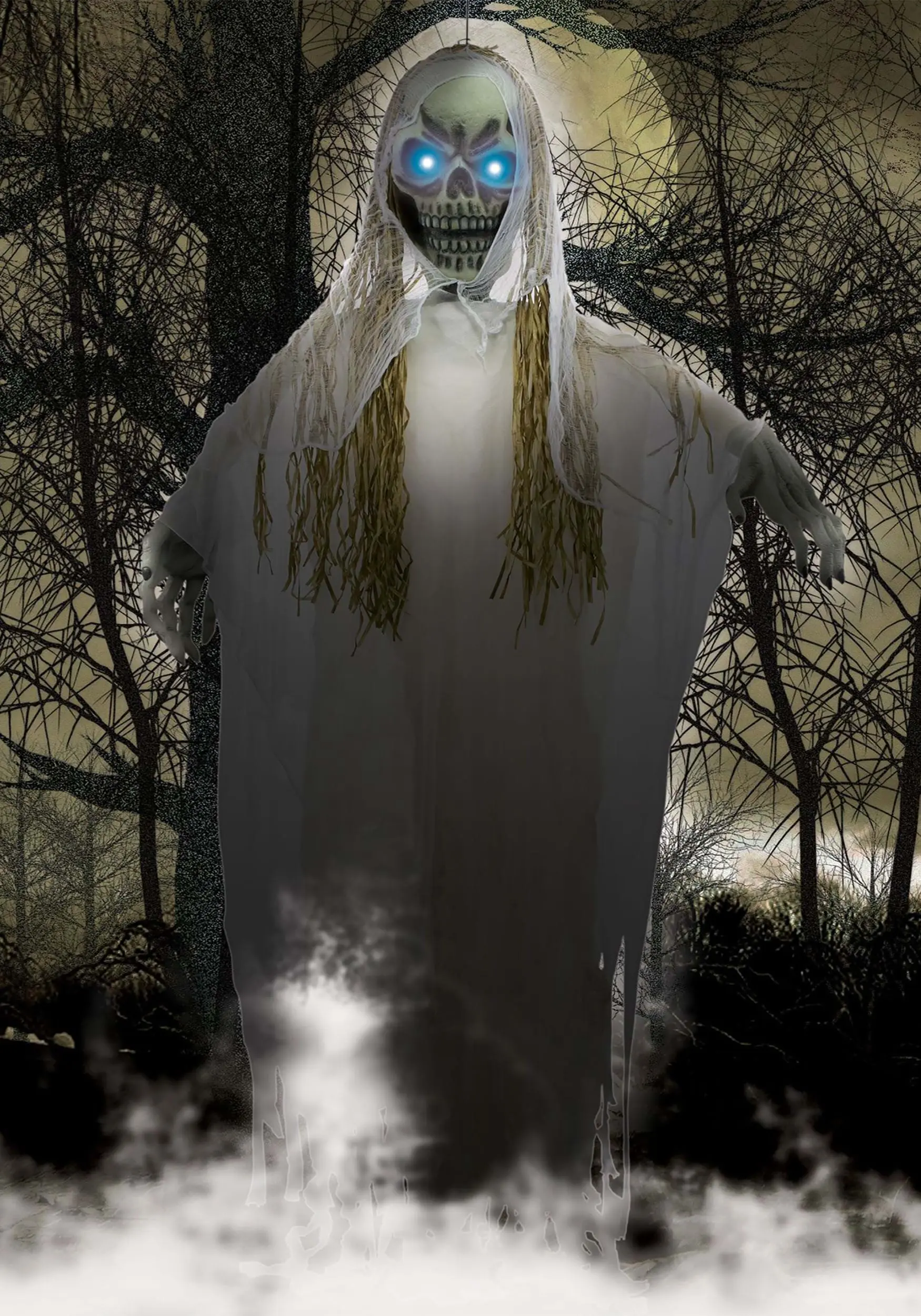 Fun World 10' Hanging Light Up Reaper Decoration 4 Fun World 10' Hanging Light Up Reaper Decoration - Image 2