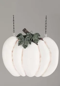 K&K Interiors 10 Inch Whitewashed Pumpkin Arrow Hanging Figure 7 K&K Interiors 10 Inch Whitewashed Pumpkin Arrow Hanging Figure -Skeletons And Skulls Sales Shop 10 inch whitewashed pumpkin arrow figure alt 2