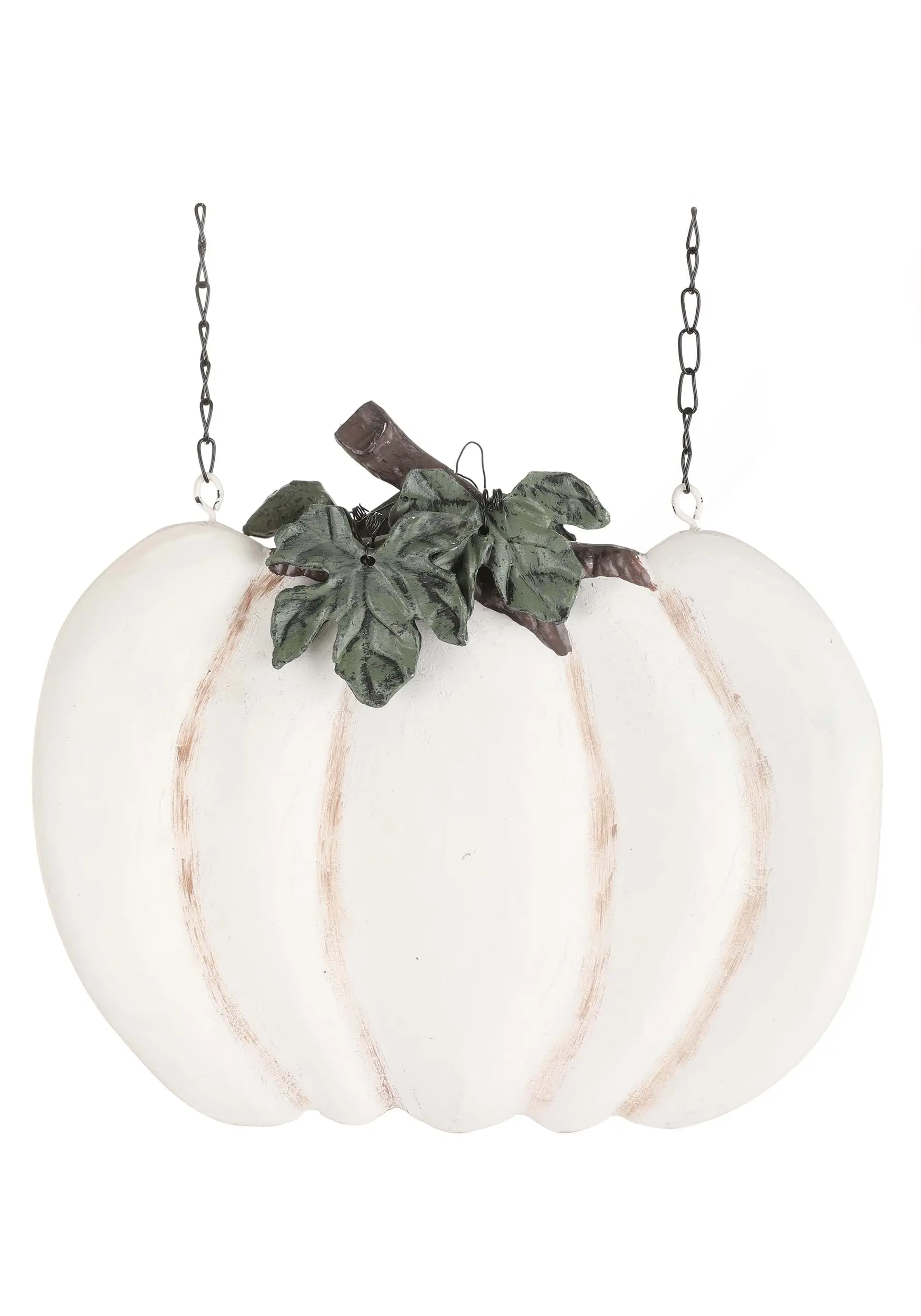 K&K Interiors 10 Inch Whitewashed Pumpkin Arrow Hanging Figure 3 K&K Interiors 10 Inch Whitewashed Pumpkin Arrow Hanging Figure