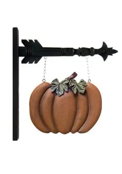 K&K Interiors 10" Orange Pumpkin Hanging Figure