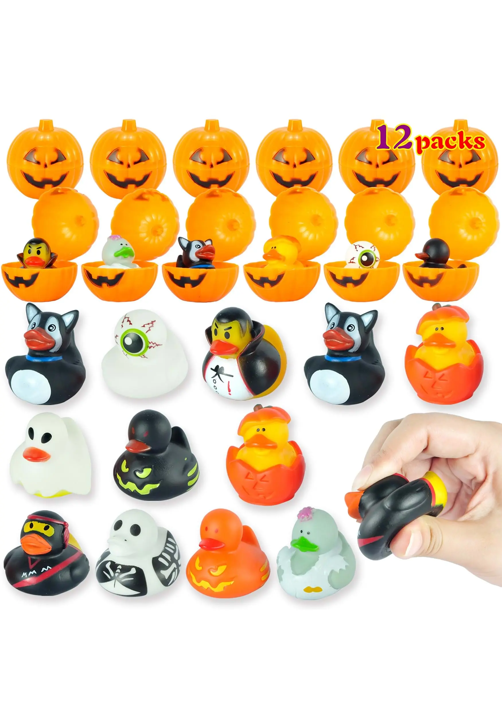 Joyin Halloween Prefilled 12 Pack Pumpkin Box With Rubber Duck 3 Joyin Halloween Prefilled 12 Pack Pumpkin Box With Rubber Duck