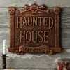 Yihai 13" Haunted House Welcome Sign Decoration 1 Yihai 13" Haunted House Welcome Sign Decoration -Skeletons And Skulls Sales Shop 13 haunted house sign
