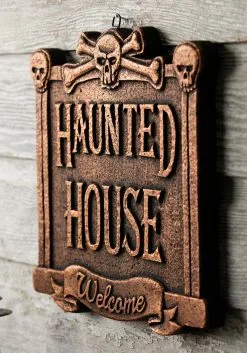 Yihai 13" Haunted House Welcome Sign Decoration 8 Yihai 13" Haunted House Welcome Sign Decoration -Skeletons And Skulls Sales Shop 13 haunted house sign alt 1