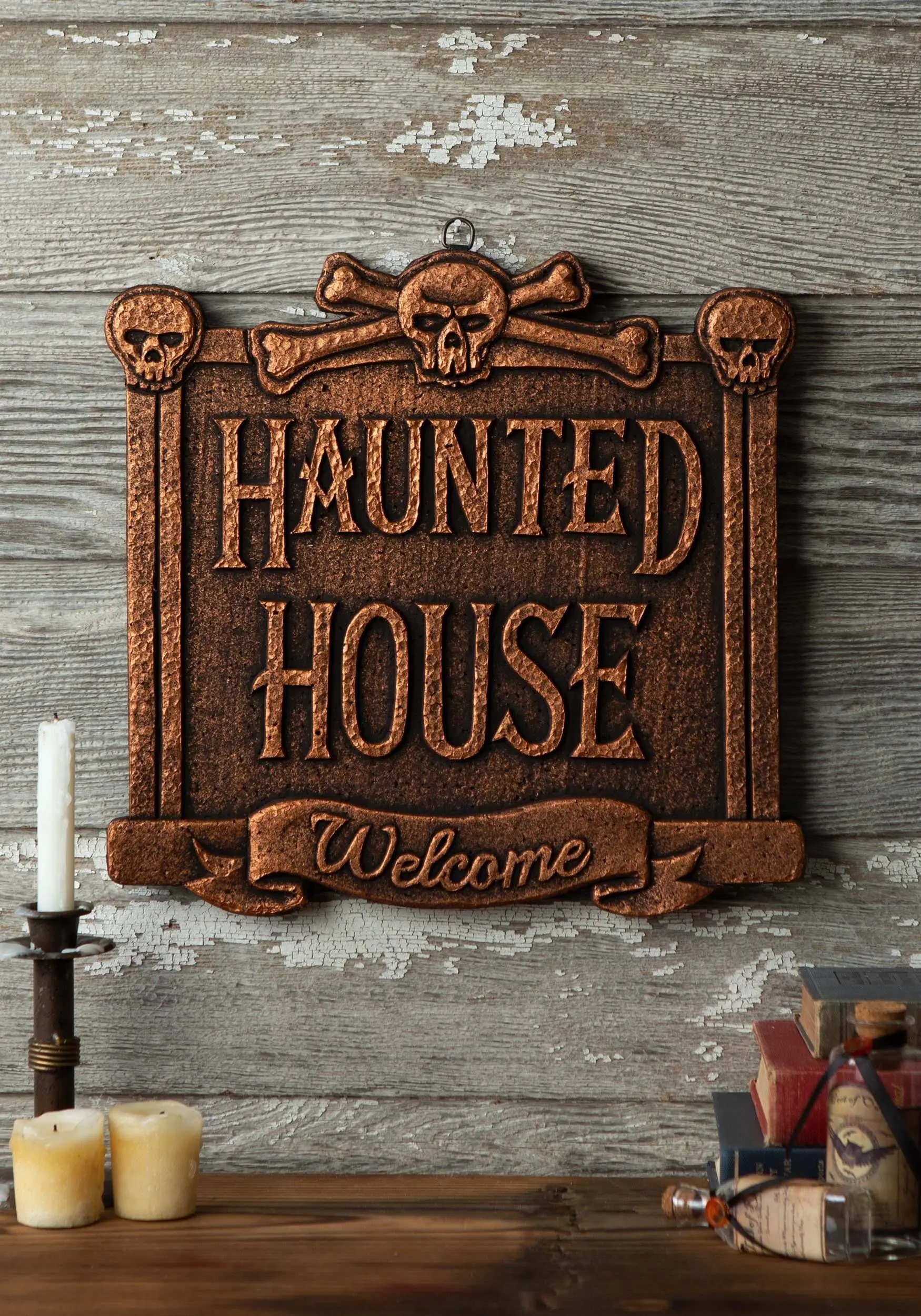 Yihai 13" Haunted House Welcome Sign Decoration 3 Yihai 13" Haunted House Welcome Sign Decoration
