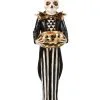 K&K Interiors 13 Inch Skeleton & Jack O' Lantern With Candle Figure