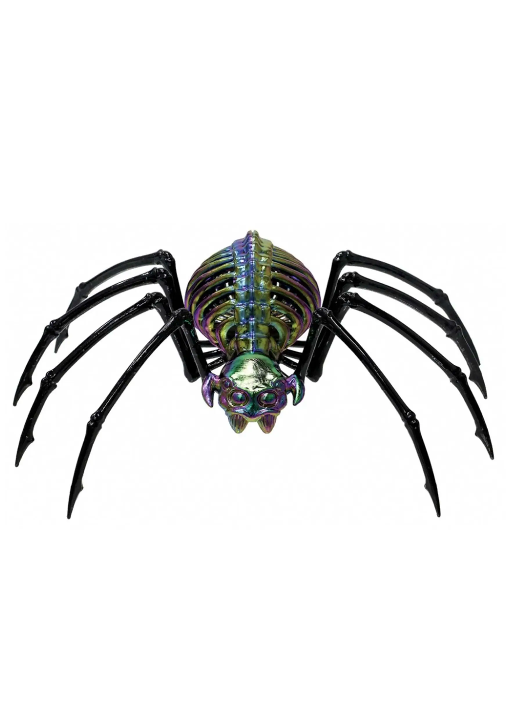 Seasons (HK) Ltd. 13 Inch Oil Slick Skeleton Spider Decoration 3 Seasons (HK) Ltd. 13 Inch Oil Slick Skeleton Spider Decoration