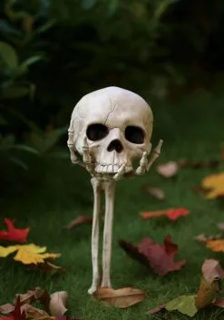 Seasons (HK) Ltd. Skull In Hand Stake 14.5 Inch Decoration