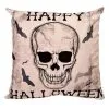 Fun World 18 Inch Happy Halloween Skull Pillow Cover 1 Fun World 18 Inch Happy Halloween Skull Pillow Cover -Skeletons And Skulls Sales Shop 18 inch happy halloween skull pillow cover