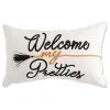 K&K Interiors Welcome My Pretties 19" Embroidered Pillow