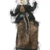K&K Interiors Posable 25" Sitting Halloween Zombie Lady