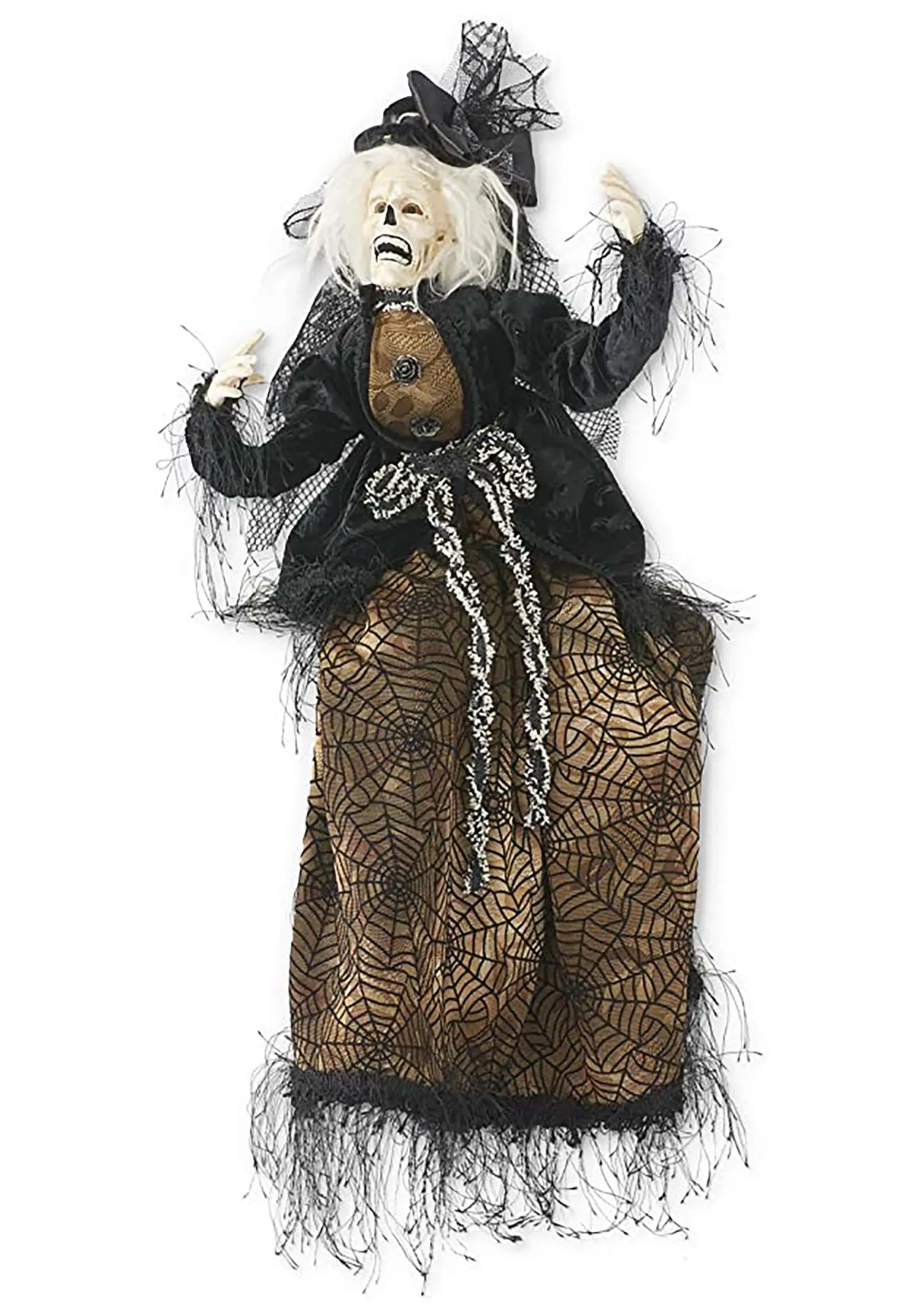 K&K Interiors Posable 25" Sitting Halloween Zombie Lady 3 K&K Interiors Posable 25" Sitting Halloween Zombie Lady