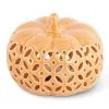 K&K Interiors 3.5" Ceramic Orange Cutout LED Pumpkin Decoration 1 K&K Interiors 3.5" Ceramic Orange Cutout LED Pumpkin Decoration -Skeletons And Skulls Sales Shop 3 5 orange ceramic cutout led pumpkin