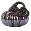 Transpac Glass Oil Slick 3 Inch Pumpkin Decoration