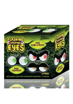 Joyin 3 Pack Dark-Activated Flashing Peeping Eyes Lights Set -Skeletons And Skulls Sales Shop 3 pack dark activated flashing peeping eyes lights alt 3