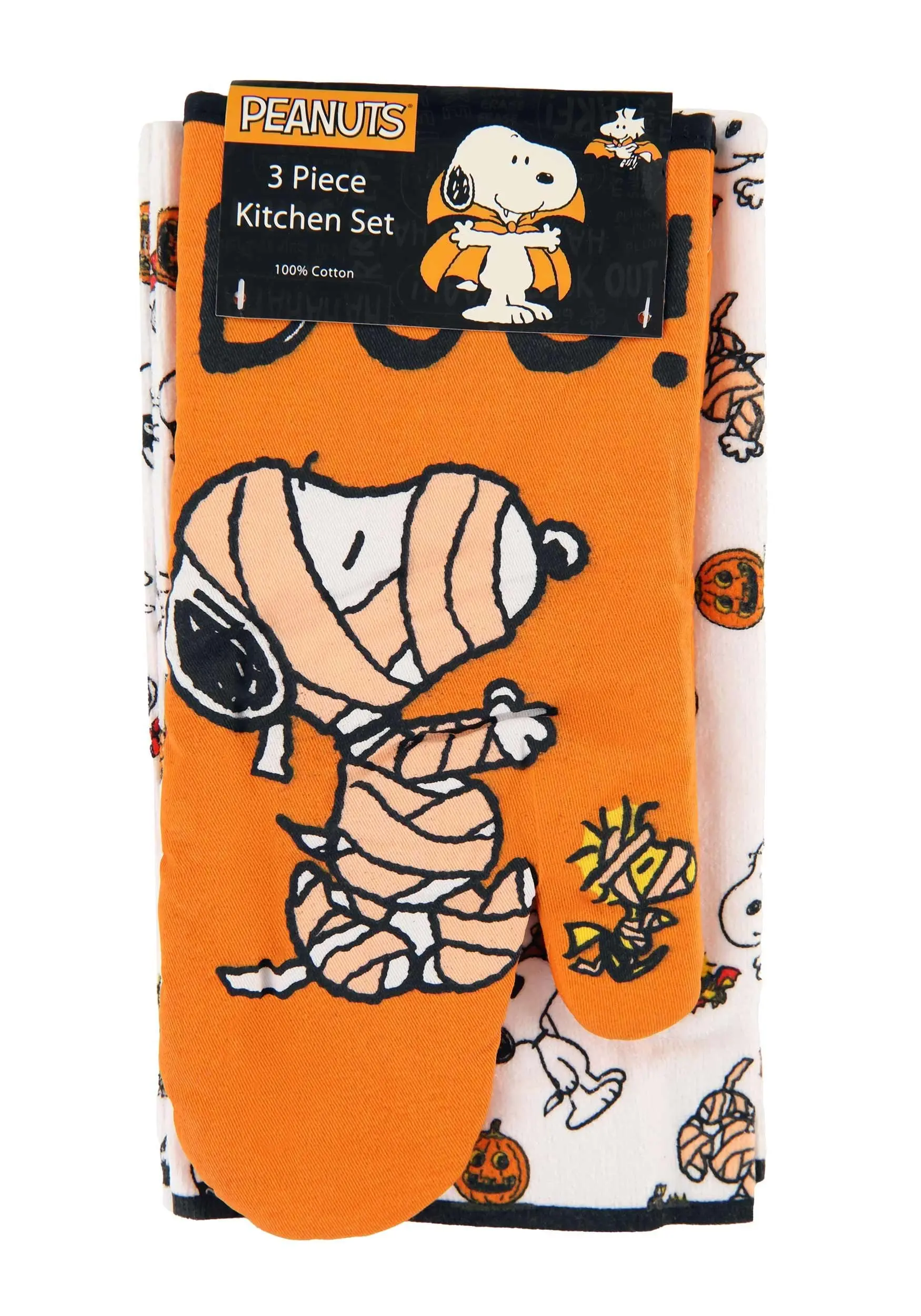 Zrike Brands 3 Piece Snoopy Halloween Mummy Textile Kitchen Set 4 Zrike Brands 3 Piece Snoopy Halloween Mummy Textile Kitchen Set - Image 2