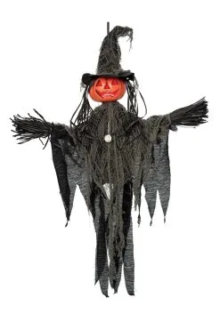 Transpac Light Up 35" Scarecrow With Sound Decoration