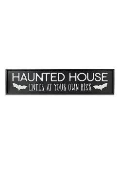 Gerson 48 Inch Wood Halloween Haunted House Sign Decoration