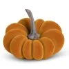 K&K Interiors 5-Inch Orange Velvet Pumpkin Decoration