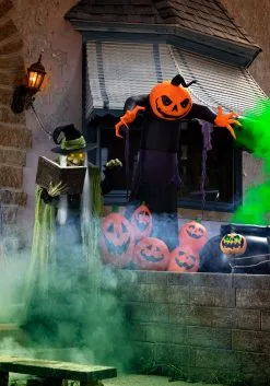 Mars Hill Ghostly 6 Foot Pumpkin Decoration -Skeletons And Skulls Sales Shop 6 ft ghostly pumpkin decoration alt 1