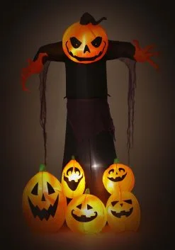 Mars Hill Ghostly 6 Foot Pumpkin Decoration -Skeletons And Skulls Sales Shop 6 ft ghostly pumpkin decoration alt 2