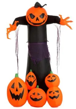 Mars Hill Ghostly 6 Foot Pumpkin Decoration -Skeletons And Skulls Sales Shop 6 ft ghostly pumpkin decoration alt 3