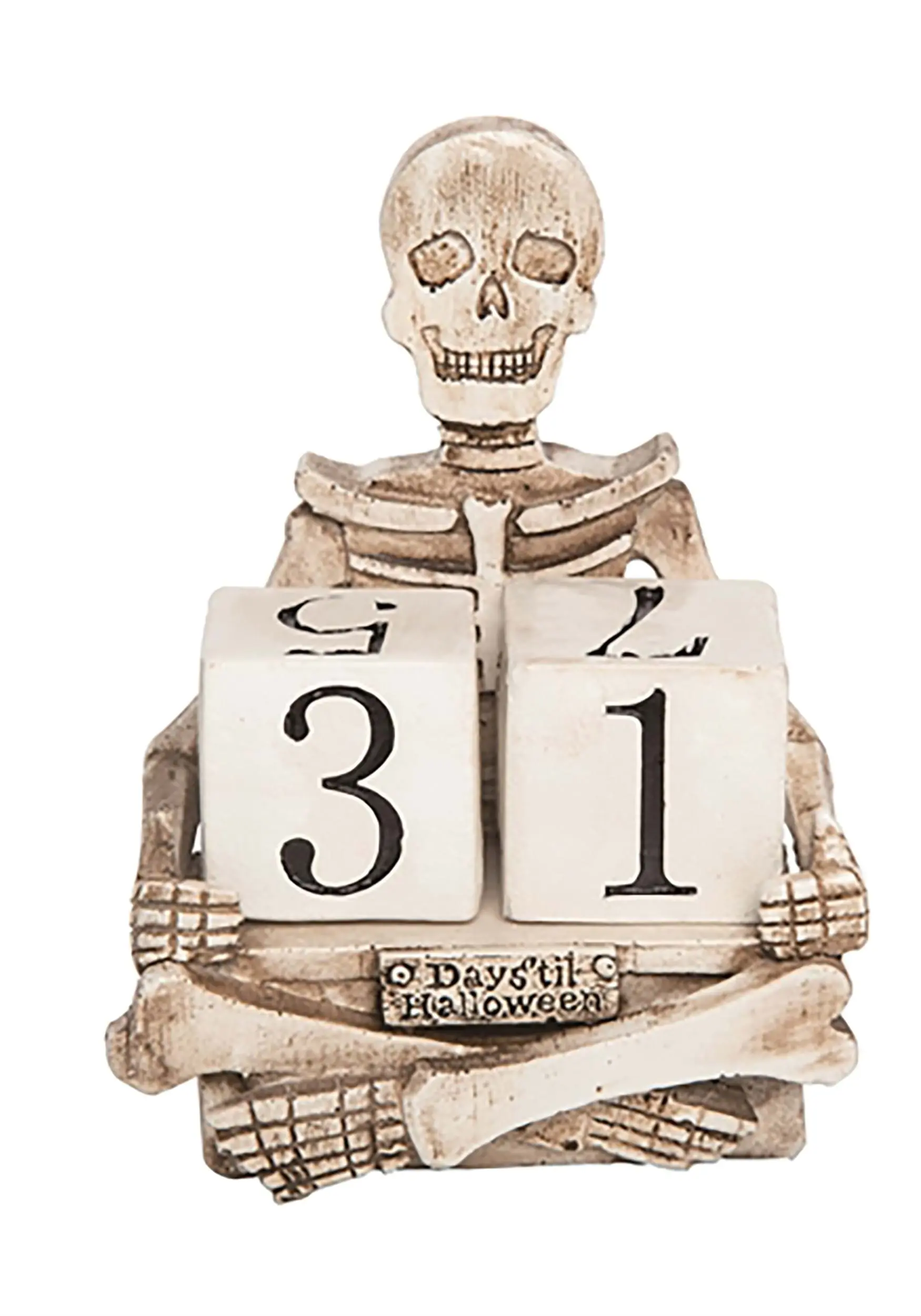 Transpac 6" Frightful Skeleton Halloween Countdown Figure Decoration 3 Transpac 6" Frightful Skeleton Halloween Countdown Figure Decoration