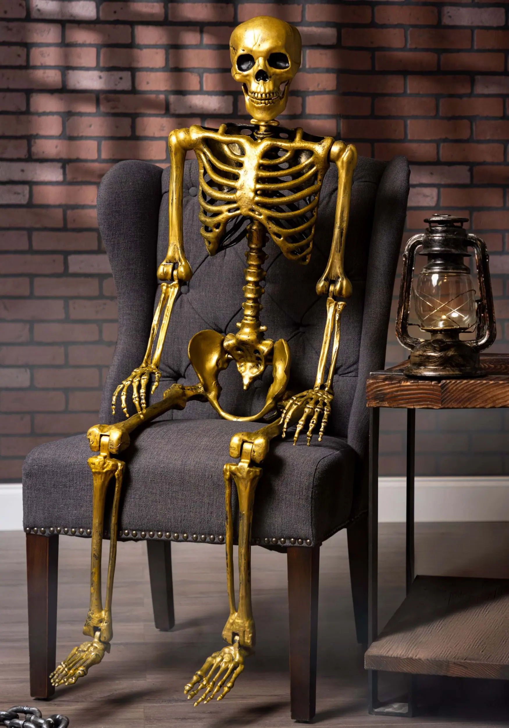 Seasons (HK) Ltd. 60 Inch Gold Life Size Posable Skeleton Prop 3 Seasons (HK) Ltd. 60 Inch Gold Life Size Posable Skeleton Prop