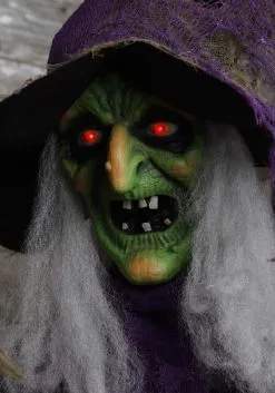 Aroma 6 Foot Animated Hanging Witch Decoration 10 Aroma 6 Foot Animated Hanging Witch Decoration -Skeletons And Skulls Sales Shop 6ft hanging witch animatronic sound light shaki alt 2