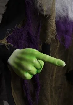 Aroma 6 Foot Animated Hanging Witch Decoration 12 Aroma 6 Foot Animated Hanging Witch Decoration -Skeletons And Skulls Sales Shop 6ft hanging witch animatronic sound light shaki alt 4