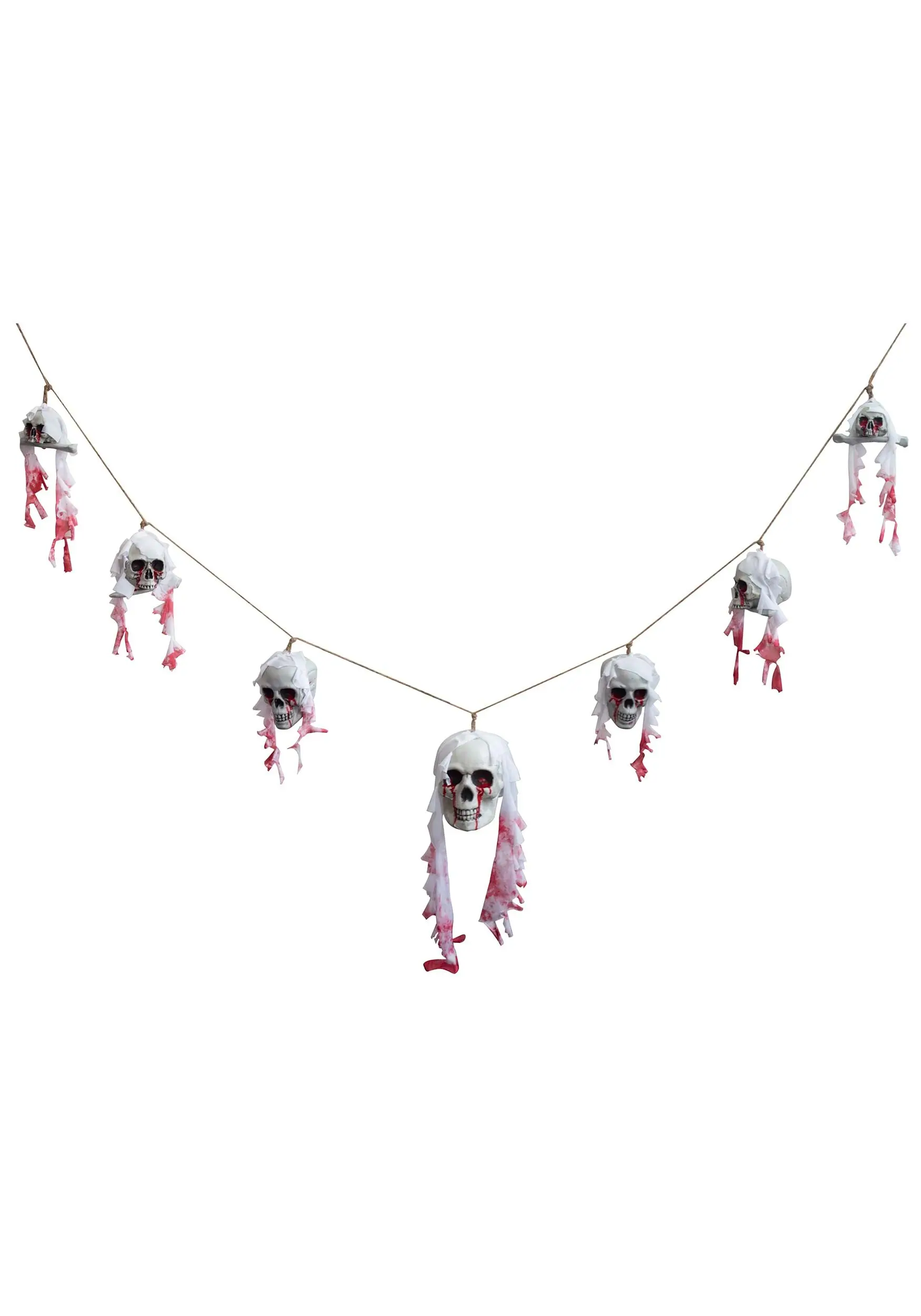 Funny Fashions 70" Bloody Skull Garland Decoration 3 Funny Fashions 70" Bloody Skull Garland Decoration