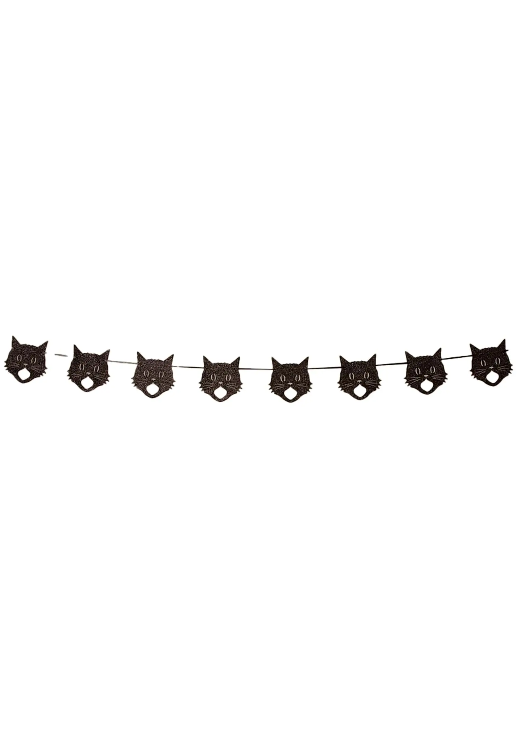 Bethany Lowe Designs 72" Glittered Scaredy Cat Silhouette Garland Decoration 4 Bethany Lowe Designs 72" Glittered Scaredy Cat Silhouette Garland Decoration - Image 2