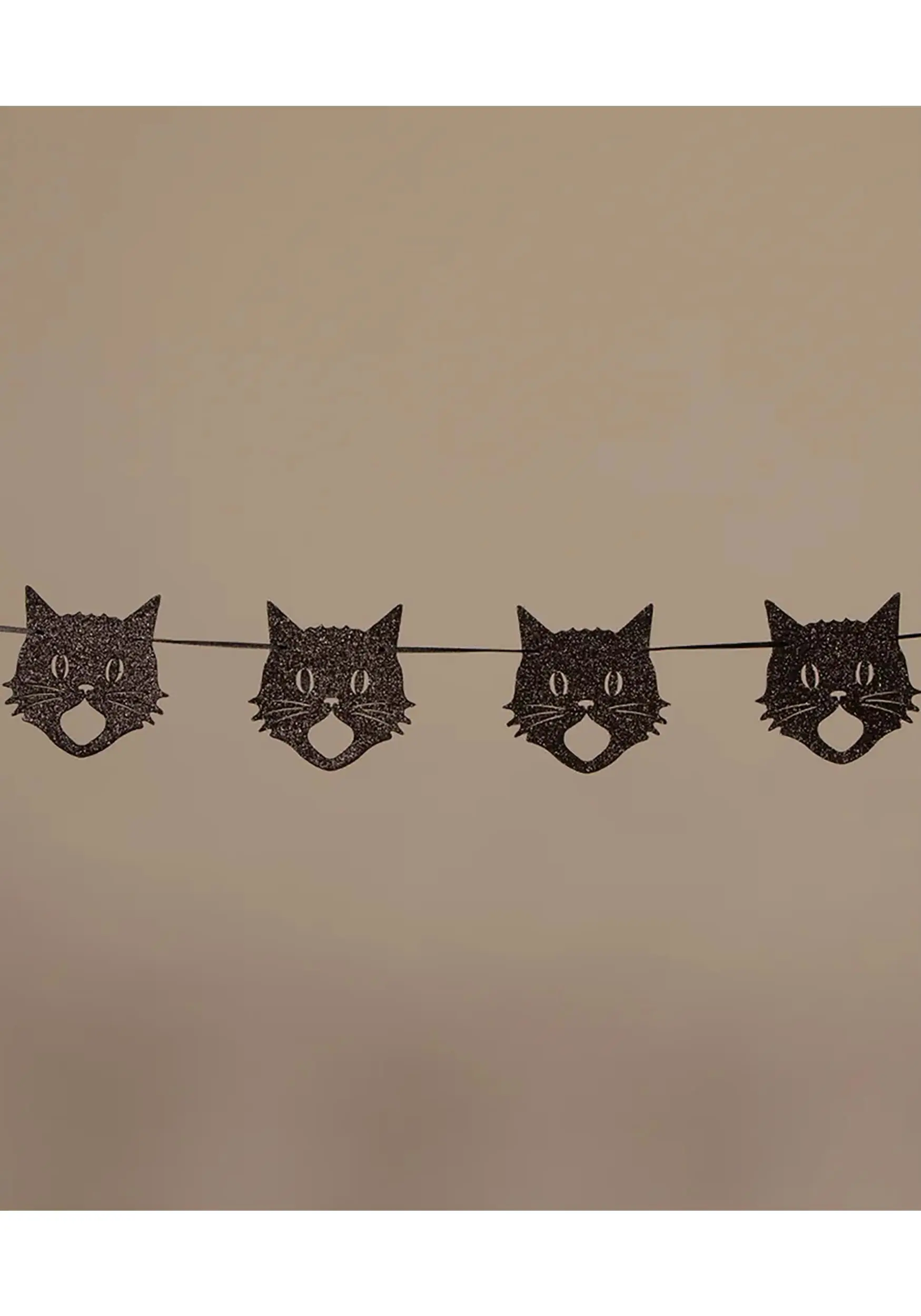 Bethany Lowe Designs 72" Glittered Scaredy Cat Silhouette Garland Decoration 5 Bethany Lowe Designs 72" Glittered Scaredy Cat Silhouette Garland Decoration - Image 3
