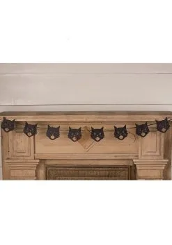 Bethany Lowe Designs 72" Glittered Scaredy Cat Silhouette Garland Decoration 9 Bethany Lowe Designs 72" Glittered Scaredy Cat Silhouette Garland Decoration -Skeletons And Skulls Sales Shop 72 glittered scaredy cat silhouette garland alt 3