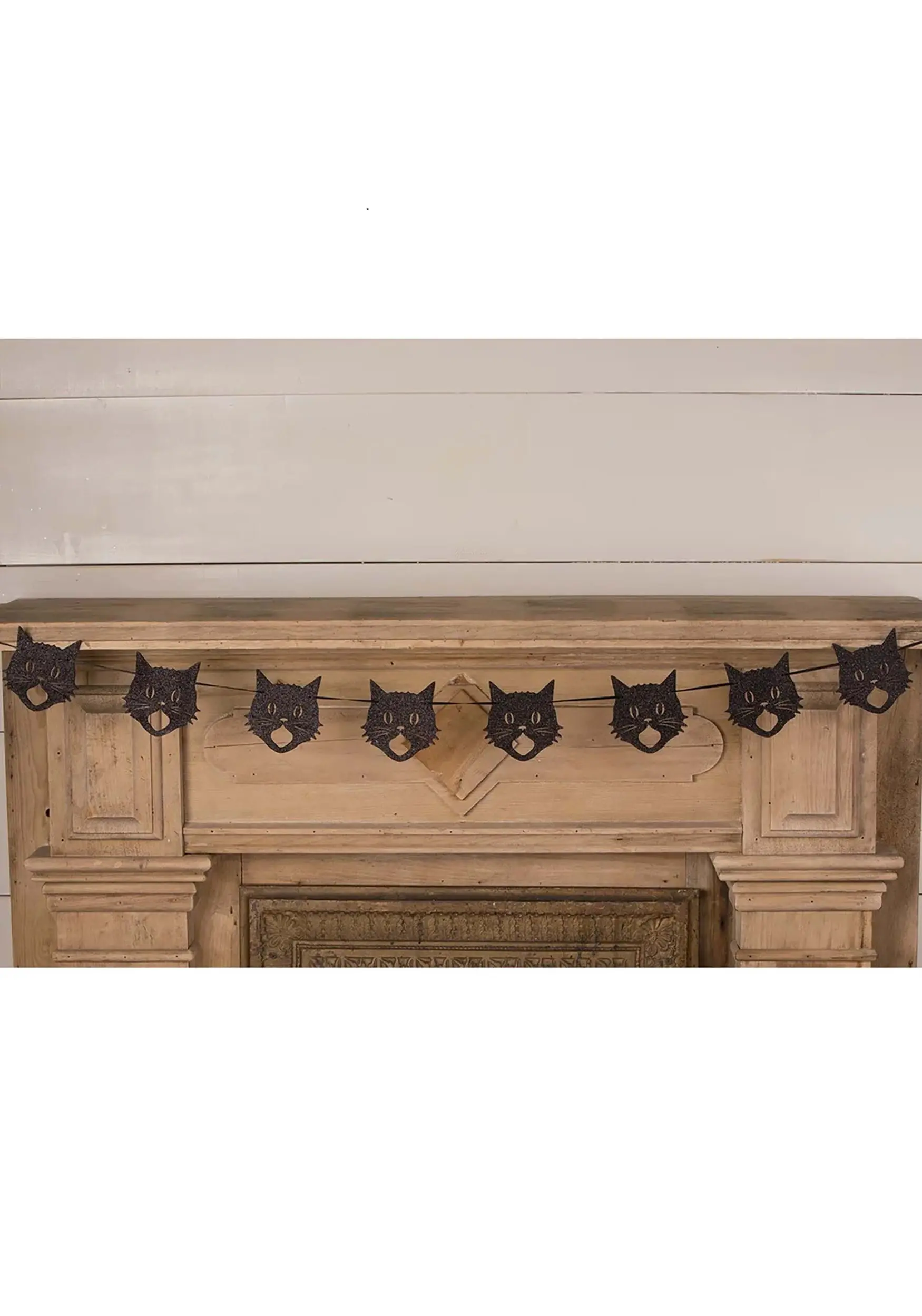Bethany Lowe Designs 72" Glittered Scaredy Cat Silhouette Garland Decoration 6 Bethany Lowe Designs 72" Glittered Scaredy Cat Silhouette Garland Decoration - Image 4