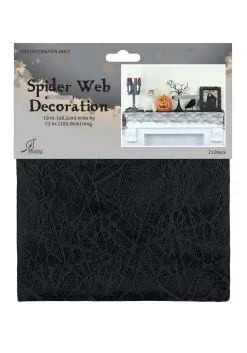 Seasons (HK) Ltd. 72-Inch Black Spider Web Mantel Scarf Decoration