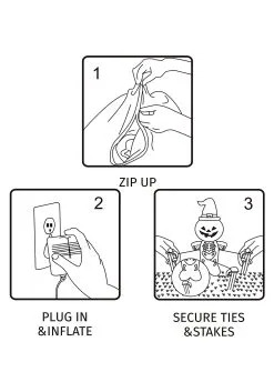 Joyin 8FT Inflatable Skeleton T Rex Decoration -Skeletons And Skulls Sales Shop 8 foot inflatable skeleton t rex decoration alt 3