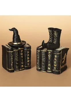 Gerson 8-Inch Witches Books With Hat And Boots Decorative Set