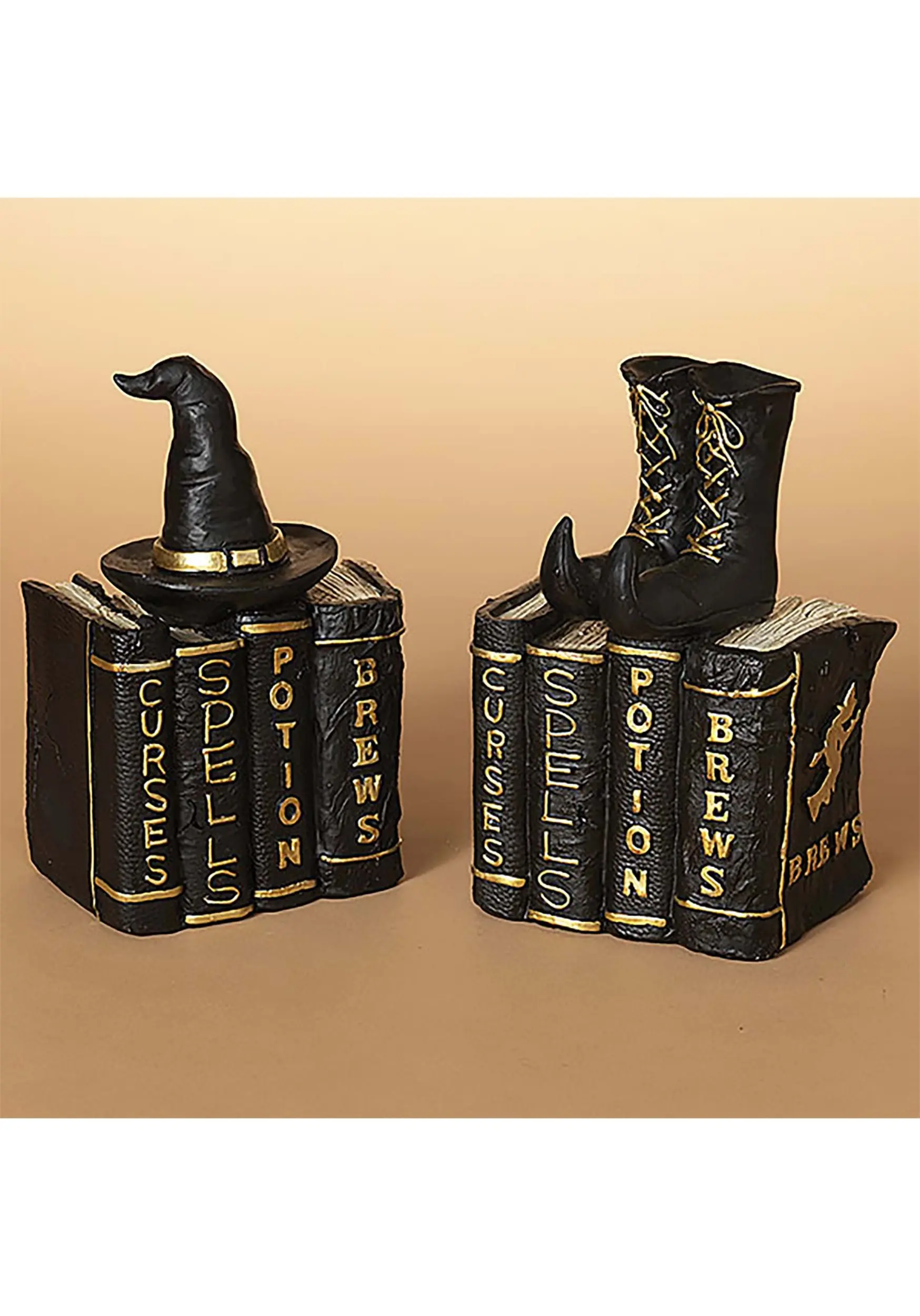 Gerson 8-Inch Witches Books With Hat And Boots Decorative Set 3 Gerson 8-Inch Witches Books With Hat And Boots Decorative Set