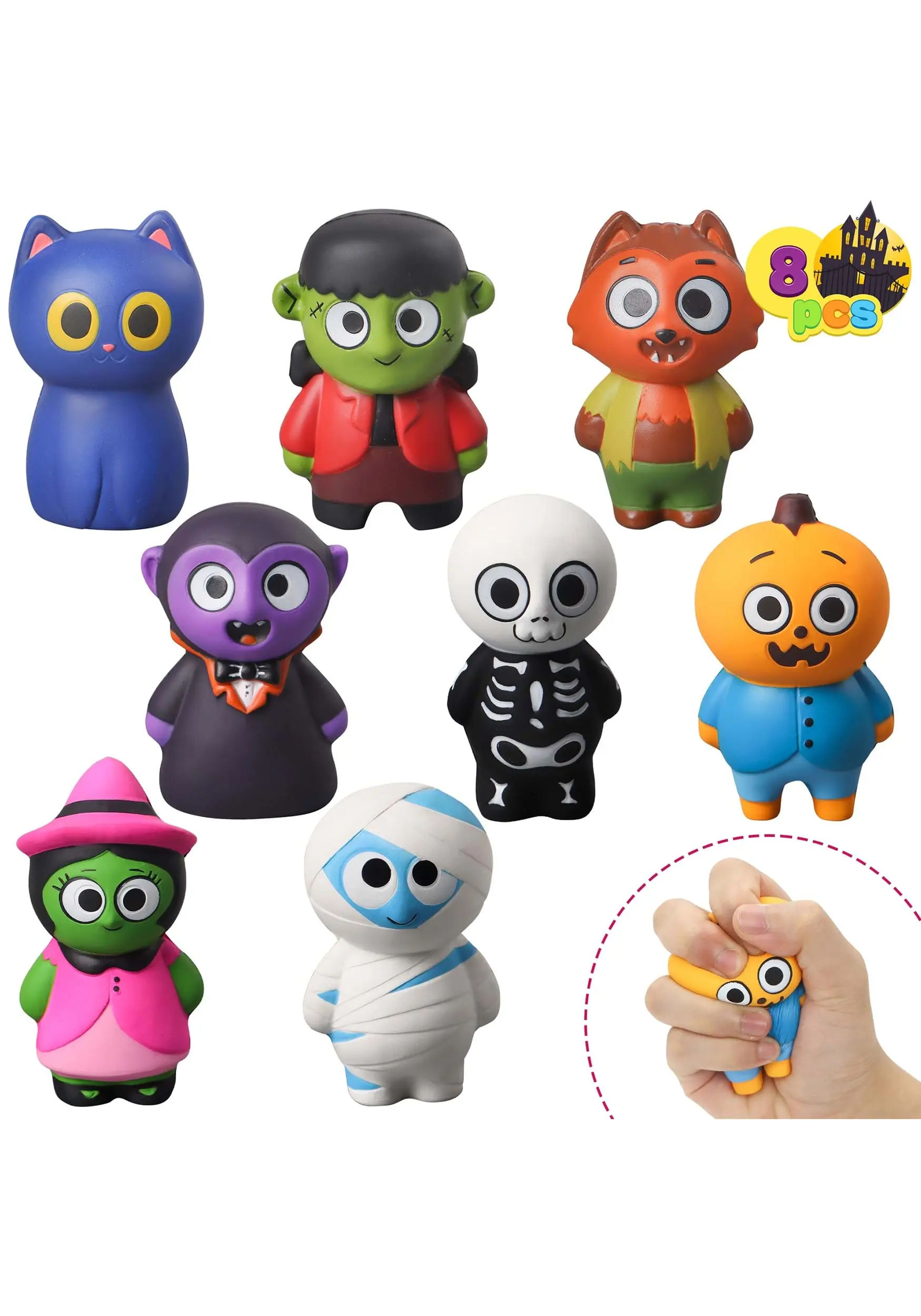 Joyin 8 Piece Set Halloween Slow Rising Squishy Figures 3 Joyin 8 Piece Set Halloween Slow Rising Squishy Figures