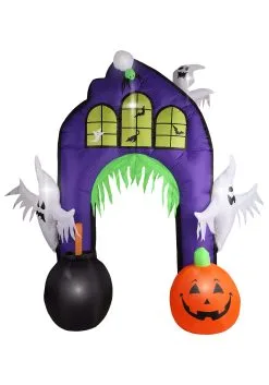 Mars Hill Ghostly Castle Arch Inflatable 9 Foot Decoration 5 Mars Hill Ghostly Castle Arch Inflatable 9 Foot Decoration -Skeletons And Skulls Sales Shop 9 ft ghostly castle arch inflatable decoration alt 1