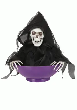 Yihai Animated Candy Bowl With Shaking Grim Reaper Decoration
