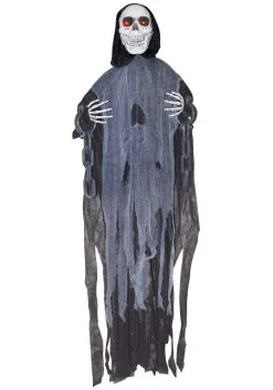 Sunstar Industries Animated Hanging Reaper In Chains Halloween Decoration -Skeletons And Skulls Sales Shop animated hanging reaper in chains alt 2