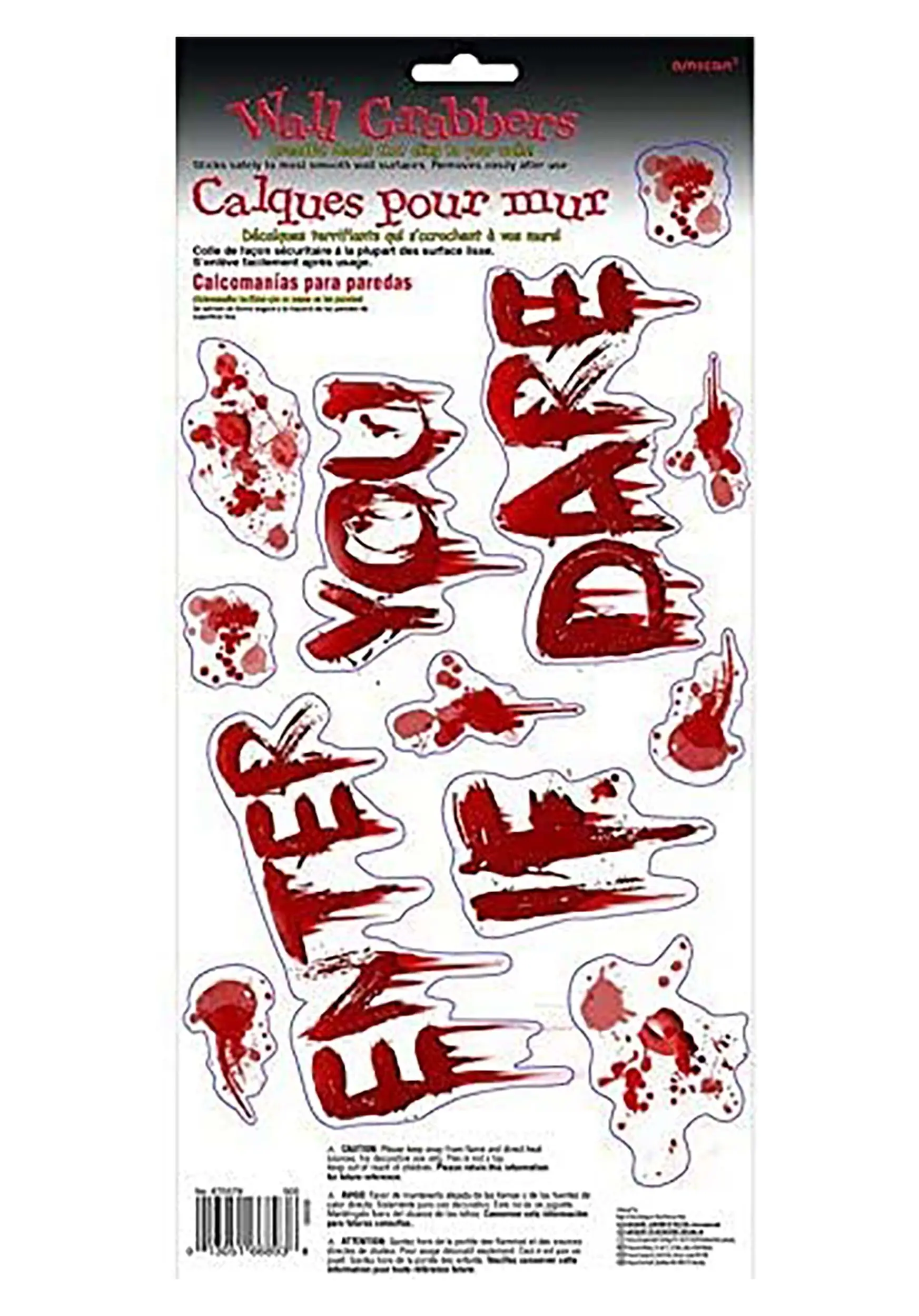 AMSCAN Bloody Asylum Halloween Wall Clings Decoration 4 AMSCAN Bloody Asylum Halloween Wall Clings Decoration - Image 2