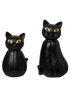 Transpac Resin Black Cat Figurine Decorations
