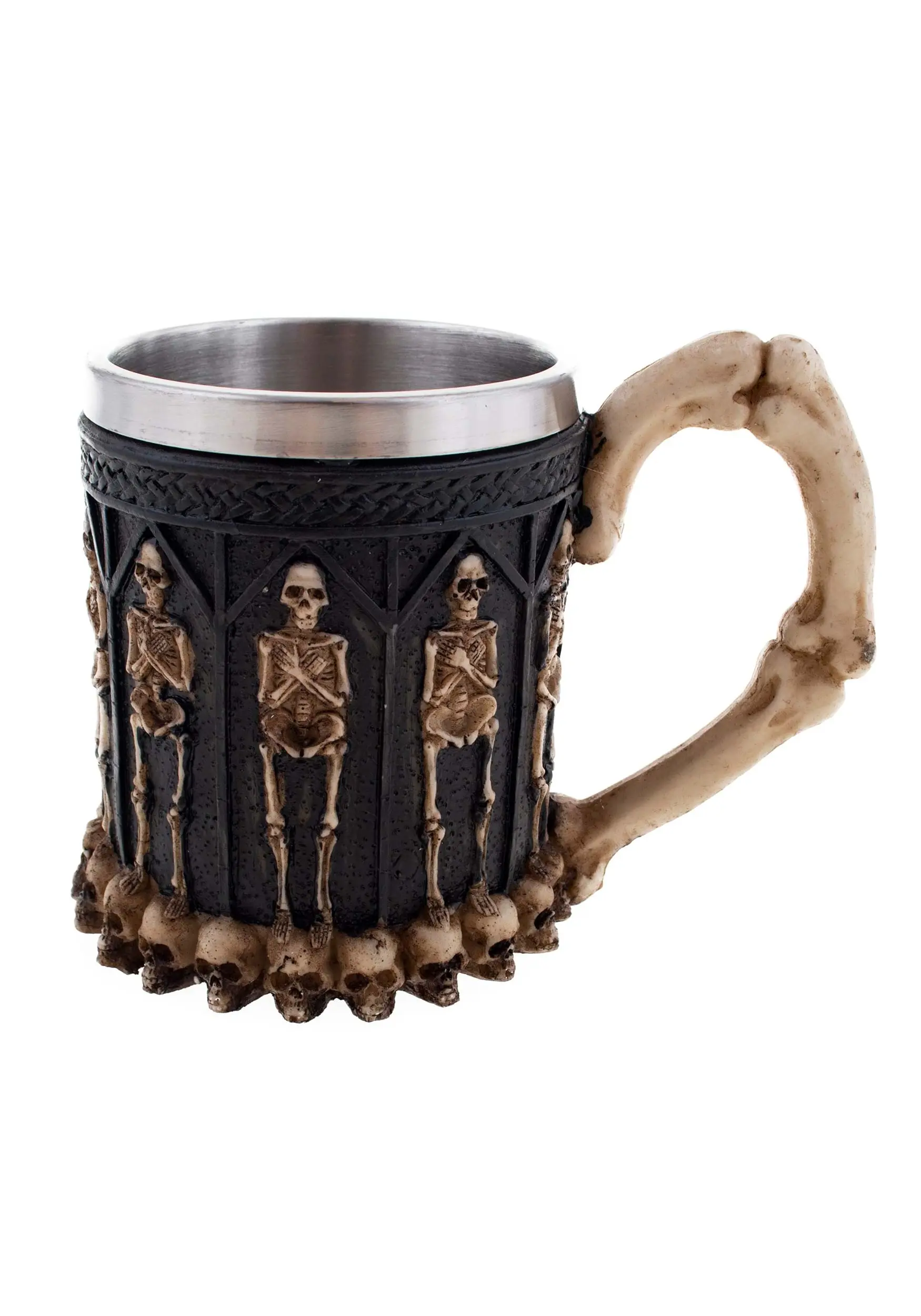 Funny Fashions Black Skeleton Body Mug 3 Funny Fashions Black Skeleton Body Mug
