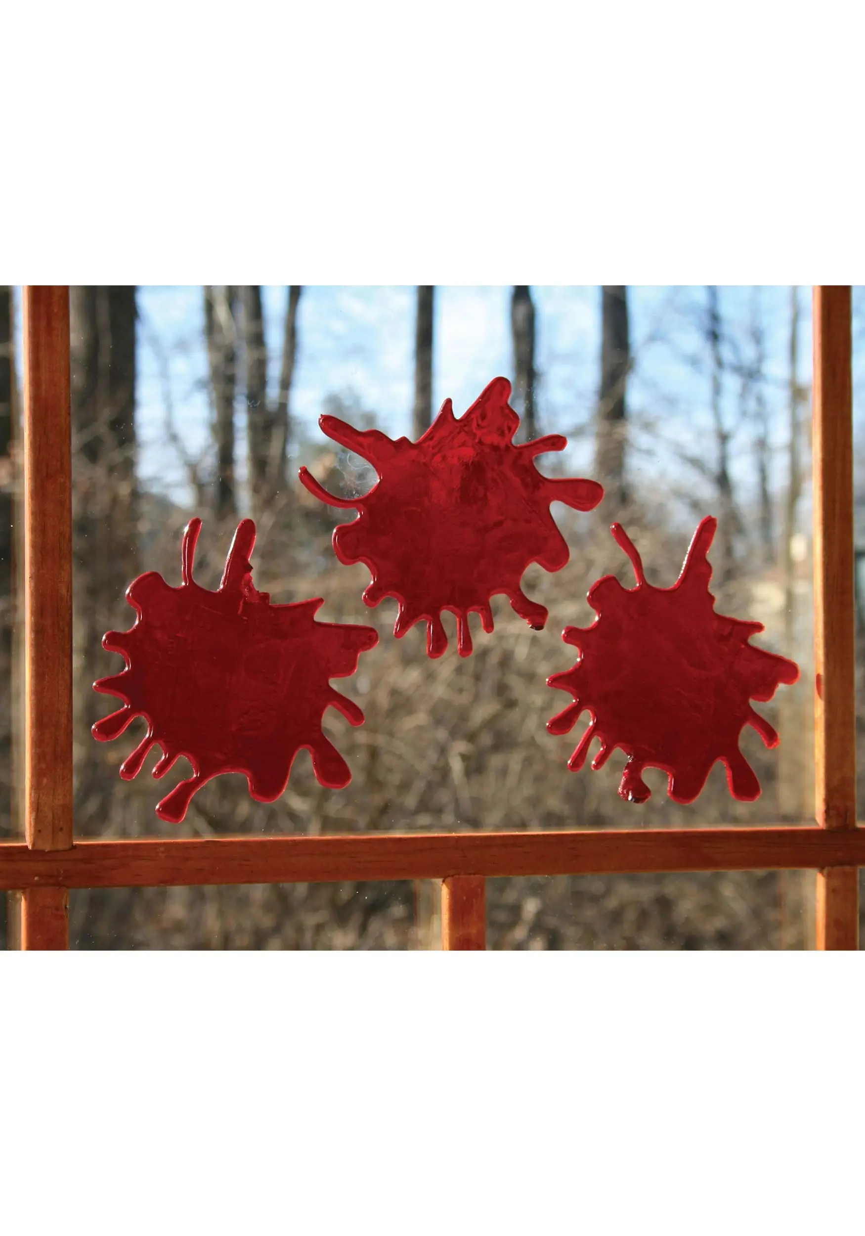 Fun World Blood Splatter Window Clings Halloween Decoration 7 Fun World Blood Splatter Window Clings Halloween Decoration - Image 5