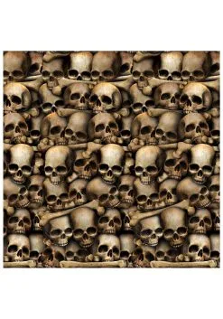 Beistle Wall Of Skulls Catacombs Wall Backdrop Decoration