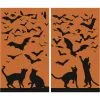 WOWindows Silhouette Cats And Bats Window Poster Decoration