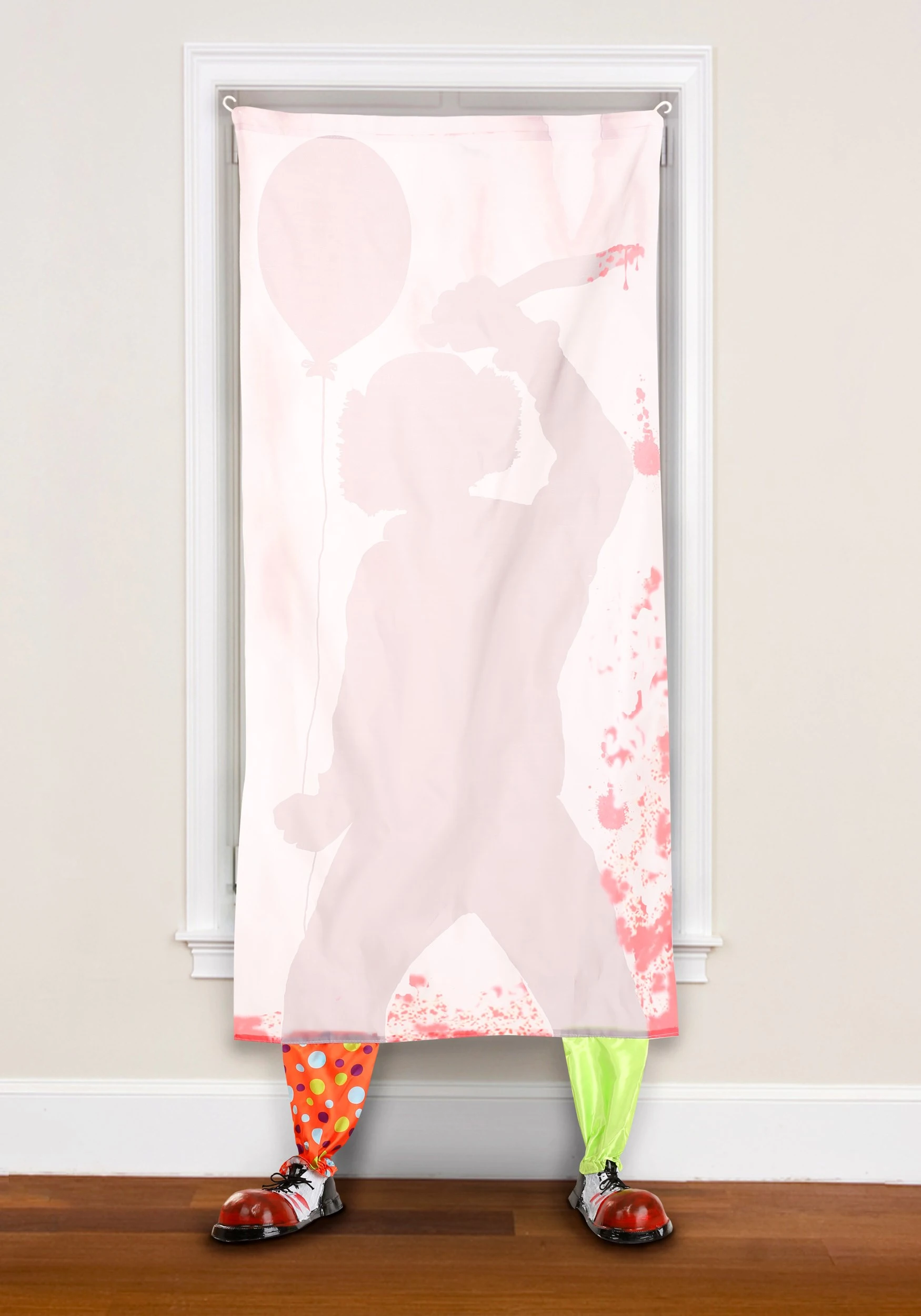 Sunstar Industries Scary Clown Curtain Decoration 3 Sunstar Industries Scary Clown Curtain Decoration