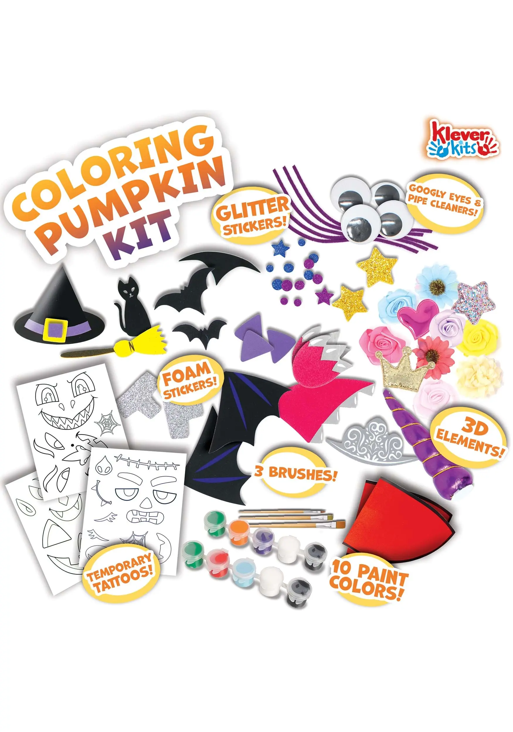 Joyin 8 Characters Pumpkin Coloring Kit 4 Joyin 8 Characters Pumpkin Coloring Kit - Image 2